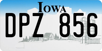 IA license plate DPZ856