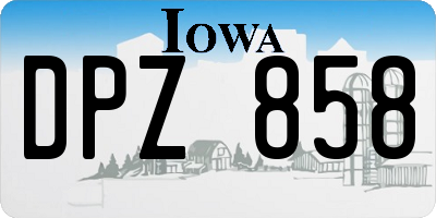 IA license plate DPZ858