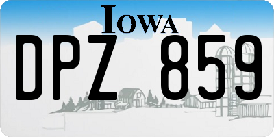 IA license plate DPZ859
