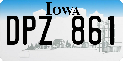 IA license plate DPZ861