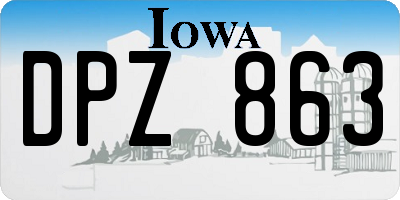 IA license plate DPZ863