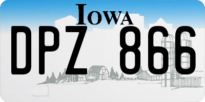 IA license plate DPZ866