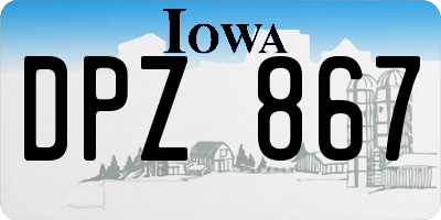 IA license plate DPZ867