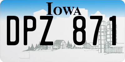 IA license plate DPZ871