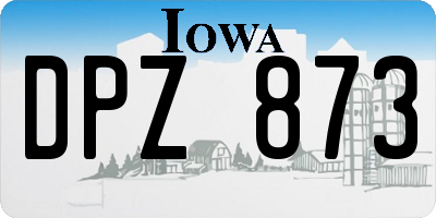IA license plate DPZ873