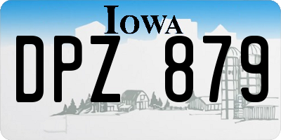 IA license plate DPZ879