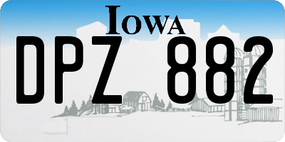 IA license plate DPZ882