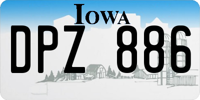 IA license plate DPZ886