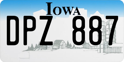 IA license plate DPZ887