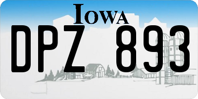 IA license plate DPZ893
