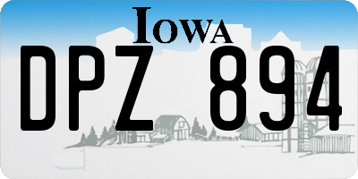 IA license plate DPZ894