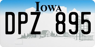 IA license plate DPZ895