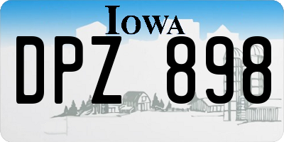IA license plate DPZ898