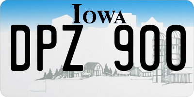 IA license plate DPZ900