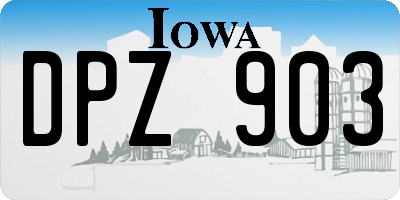 IA license plate DPZ903