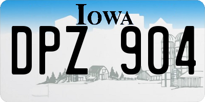 IA license plate DPZ904