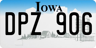 IA license plate DPZ906