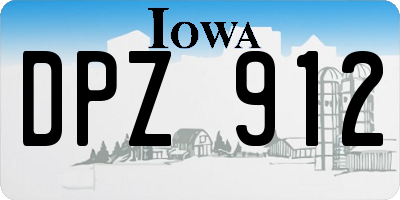 IA license plate DPZ912