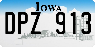 IA license plate DPZ913