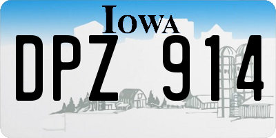 IA license plate DPZ914