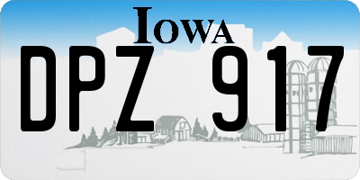 IA license plate DPZ917
