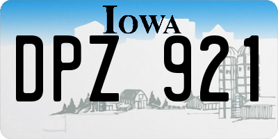 IA license plate DPZ921