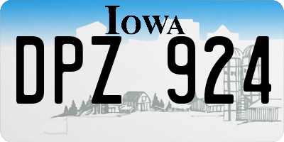 IA license plate DPZ924
