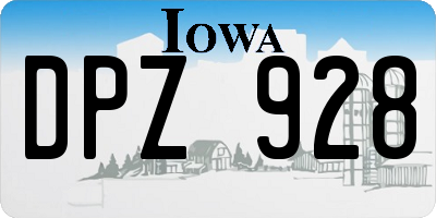 IA license plate DPZ928