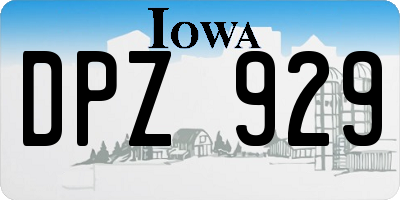 IA license plate DPZ929
