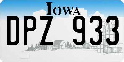 IA license plate DPZ933