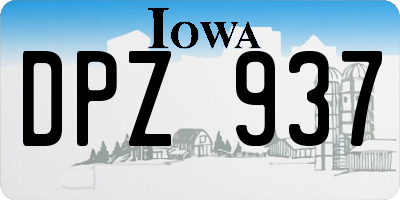 IA license plate DPZ937