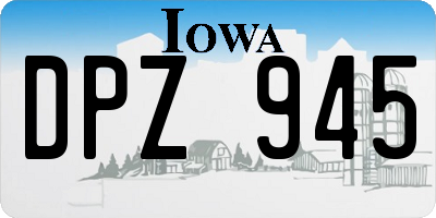 IA license plate DPZ945