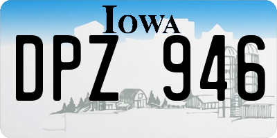 IA license plate DPZ946