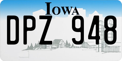 IA license plate DPZ948