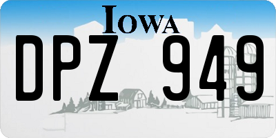 IA license plate DPZ949