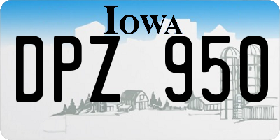 IA license plate DPZ950