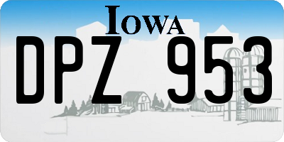 IA license plate DPZ953