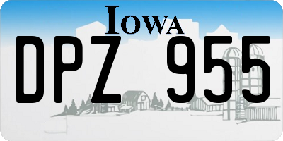 IA license plate DPZ955