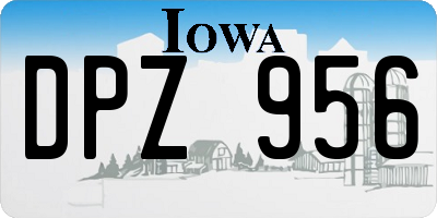 IA license plate DPZ956