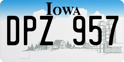 IA license plate DPZ957