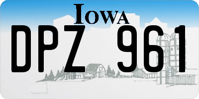 IA license plate DPZ961