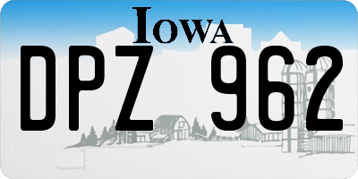 IA license plate DPZ962