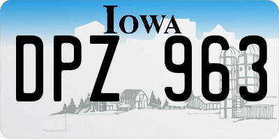 IA license plate DPZ963