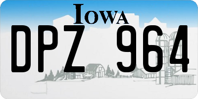 IA license plate DPZ964