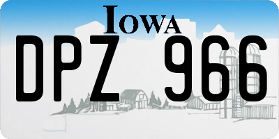 IA license plate DPZ966