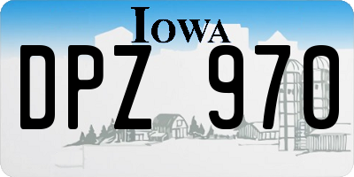 IA license plate DPZ970