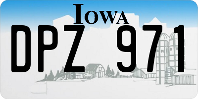IA license plate DPZ971