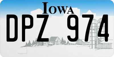 IA license plate DPZ974