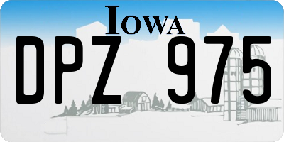 IA license plate DPZ975