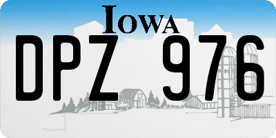 IA license plate DPZ976
